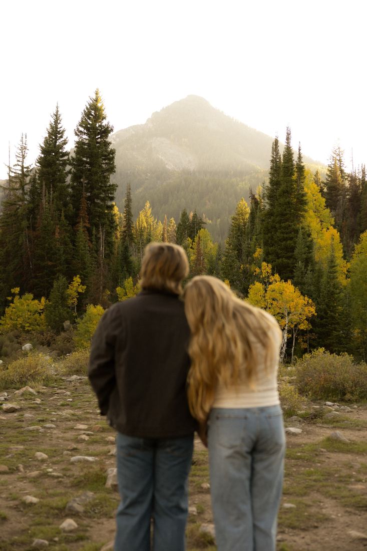 Garrett and Adeline in the mountains